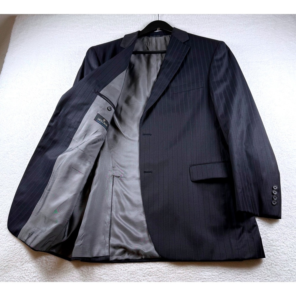 Savile Row Loro‎ Piana Super 130s Wool Pinstripe Blazer Men's Sport Coat